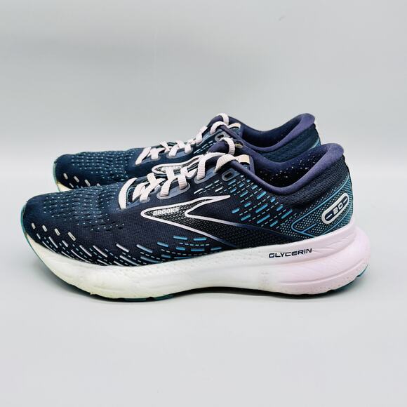 Brooks Shoes Womens 8 Blue Glycerin 20 Running Road Athletic Comfort Sneaker - Picture 5 of 12
